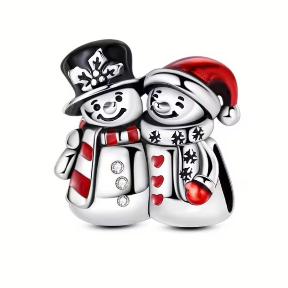 Festive Snowman Pair Charm